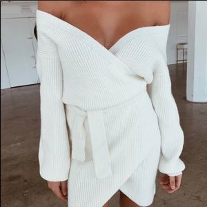 Tiger Mist sweater Wrap Dress